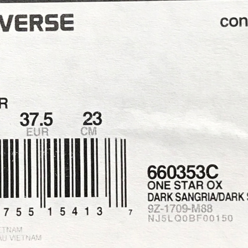 🎁 Converse One Star Ox Dark Sangria Shoes - Picture 7 of 7